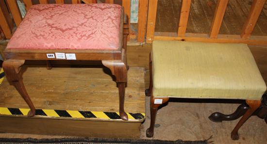 Two dressing stools